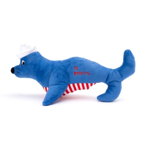 The Worthy Dog Nautical Seal Toy Durable Tough Plush Dog Toy