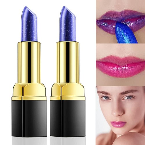 REVERIE DIARY Lip Plumper Stick Makeup – Lipstick Blue Color Changed Into Pink Lip Tint Stain Gloss Moisturizing And Long Lasting Waterproof Lip Balm Labiales Magicos for Women (2Pack)