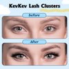 KevKev Lash Clusters 48 Pcs Cluster Lashes Eyelash Clusters DIY Cluster Eyelash Extensions Individual Lashes Soft and Comfortable (Sunrise,D-10-16mix)