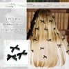 SAWINDA 20PCS Pink Hair Bows Ribbon Alligator Hair Ribbon Hair Barrettes for Teens Kids Small Claw Clips for Thick Thin Hair,Cute Hair Accessories for Women Girls (Black)