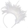 JUNBESTN Feather Fascinator Women Girl Headpiece Halloween Merry Christmas Tea Party 20s 50s 80s Headband Cocktail Wedding Prom Queen