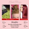 Hair Bloom Natural Red Hair Color- Henna w/Mixed Himalayan Herbs Hair Color Powder- 12 Individual Sachets (10 gm each)- Reusable Brush & Tray Included- Shiny & Smooth by Pride of India