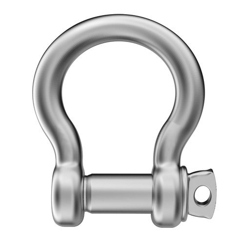 2 Pcs 1/2 Inch 304 Stainless Steel D Ring Shackles 12 mm Screw Pin Anchor Shackle for Traction Steel Wire, 12 mm