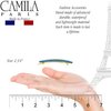 Camila Paris CP3179 French Hair Barrettes Clips for Women Handmade Small Girls Side Slide-in Barrette Clip, Hair Accessories for Women. Strong Hold No Slip Grip Fashion Durable Styling, Made in France
