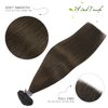 WindTouch Clip in Hair Extensions Real Human Hair #4 Medium Brown 12Inch 70g Human Hair Clip in Extensions Soft & Natural Straight Brown Hair Extensions for Women