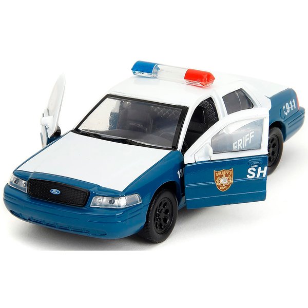 Crown Victoria Sheriff Blue and White (2010-2022) TV Series Hollywood Rides Series 1/32 Diecast Model Car by Jada 35728