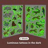 EMOME Jungle Animal Theme Temporary Tattoos for Kid, Kids Tattoo Stickers for Birthday Party Supplies Decorations, Glitter Luminous Temporary Kids Tattoos