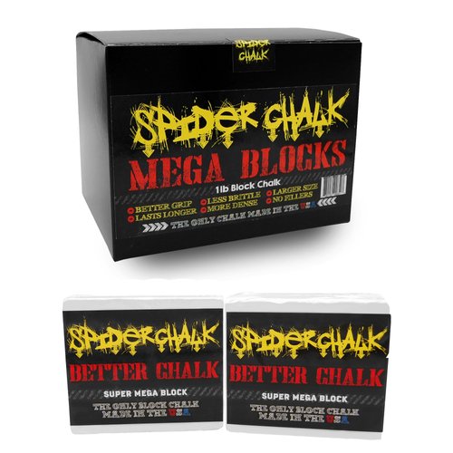 spider chalk Weightlifting Block Gym Chalk - Lab Grade - for Powerlifting, Lasts 2X Longer. Made in The USA, ASMR
