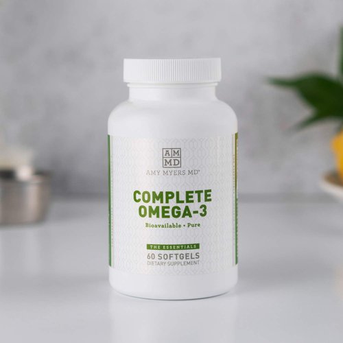 Dr. Amy Myers Complete Omega-3 Softgel – 1000mg of EPA/DHA - 170% More Bioavailable Than Leading Fish Oil Supplements - Supports Healthy Inflammatory Response – 60 Capsules, 2 Month Supply
