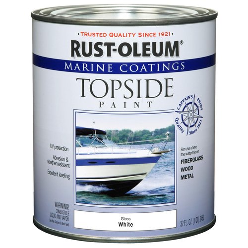 Rust-Oleum 206999 Marine Topside Enamel Paint, Gloss White, 1-Quart, 32 Fl Oz (Pack of 1)