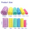 MOODKEY 36PCS Plastic Hair Rollers Set Heatless Hair Rollers Hair Curlers Snap on Rollers Self Grip Rollers Hairdressing Curlers Tools for DIY Hairdressing Hair Salon (5 Size)
