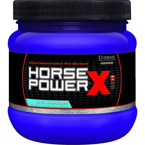 Ultimate Nutrition Horsepower X Advanced Preworkout Supplement with Creatine and Vitamin B12, 45 Servings, Blue Raspberry
