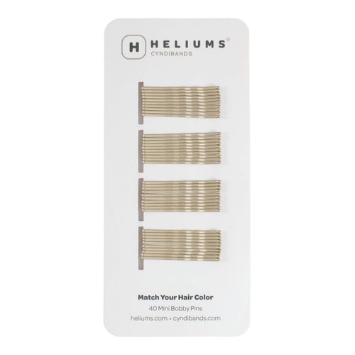 Heliums Mini Bobby Pins - Light Ash Blonde - 40 Pack, 1.5 Inch Small Hair Pins For Thin Hair & Kids