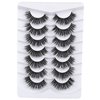 Mebver Lashes Eyelashes 8D Fluffy False Eyelashes Wispy Faux Mink Lashes Light Weight Fake Eyelashes Cat Eye Lashes 7 Pairs Pack