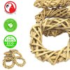 Bonka Bird Toys 3331 Pk6 Medium Vine Wreaths Foot Talon Craft Part Bird Toy Natural Ring Woven Twist Cockatiels Parakeets Conures and Other Similar Birds