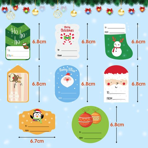 Christmas Gift Tags Stickers Christmas Gift Tags Self Adhesive Stickers 276Pcs Gift Tags for Christmas Presents Christmas to from Stickers for Gifts Tag Stickers
