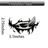 Generic Halloween Scary Big Mouth Temporary Tattoo Realistic Smile Black Big Mouth Tattoo Stickers Party Prank Makeup Temporary Tattoos Zombie Vampire Face Decor, Small