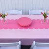 Black Disposable Plastic Table Runner. 5 Pack 14 x 108 inch. Scallop Table Runner Adds A Pop of Color To Your Party Table, by Swanoo