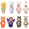 ONEST 8 Sets 4 Inch Dolls Cute Baby Dolls Mini Dolls with Clothes Mini Sleeping Dolls with Doll Accessories
