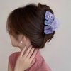 Purple Leaf Shaped Hair Claw Clip 3.5 inch No Slip Acrylic Big Strong Hold Hair Jaw Clamp for Women Girls Thick Thin Hair Hawaii Tropical Party Beach Vacation outfit Accessories