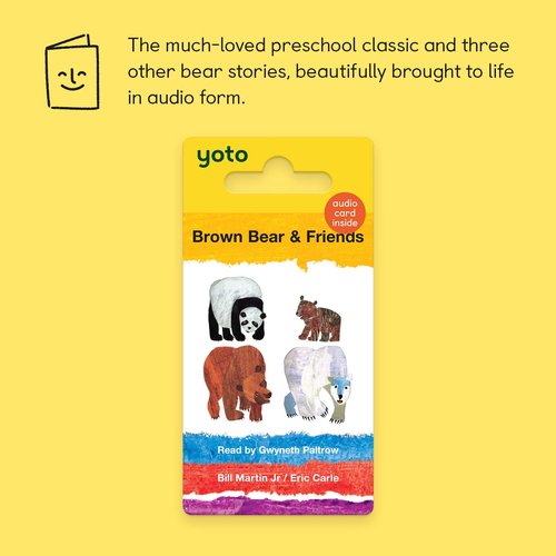 Yoto Brown Bear & Friends by Bill Martin Jr. & Eric Carle – Kids Audio Card for Use with Player & Mini All-in-1 Audio Player, Screen-Free Listening with Playtime Bedtime & Travel Stories, Ages 2+