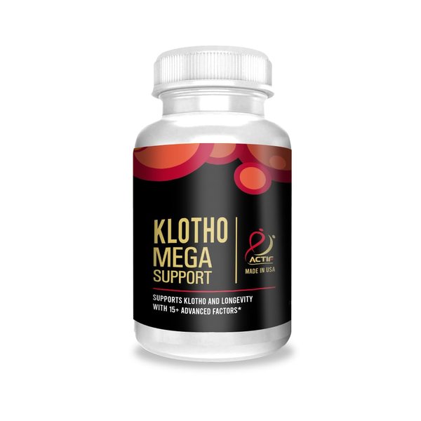 ACTIF Klotho Mega Support with 15+ Advanced Factors for Longevity Support - Non GMO, Made in USA, 90 Count