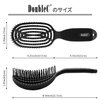 NuWay 4HAIR DoubleC U.S. Patented Double Curved Detangling Brush is Hair Dryer Safe (Iron Black)