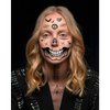 4 Sheet Scary Halloween Face Tattoos for Women Men, Fake Wound Scars Witch Zombie Makeup Kit for Girls Boys, 3D Spider Web Face Tattoo Sticker Dia de los Muertos Day of the Dead Face Paint