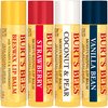 Burt's Bees Lip Balm - Beeswax, Strawberry, Coconut and Pear, and Vanilla Bean, With Responsibly Sourced Beeswax, Tint-Free, Natural Origin Lip Treatment, 4 Tubes, 0.15 oz.