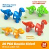 Learning Toys for 2 3 4 Year Old, 26PCS Dinosaur Alphabet Learning Toys with Uppercase and Lowercase,Preschool Activities Montessori Fine Motor Toys for Toddlers Kids Age 18M+ Boys Girls Gift