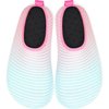 JOINFREE Kids Beach Water Shoes Slip on Swim Skin Aqua Socks Shoes Mint Pink 1-2 Little Kid