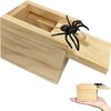Jishi Spider Box Prank Toy Gag Gift Funny White Elephant Gifts for Adults, Wooden Christmas Birthday Surprise Gift Box Toys for Kids Teens Boys 6-8-12, Hilarious Stocking Stuffers for Adults Men Women