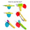 6 Pcs Clay Dough Tools Kit, Hanhan Clay Modelling Tool Kit Dough Rollers Molds Cutters Plastic Play Dough Tools Set for Children Ages 3 and up (Random Colors) (6pcs)