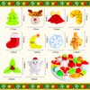 Christmas Goodie Bag Stuffers, 42 Pcs Christmas Squishies Toys for Kids Squishies Bulk Toy Mochi Fidget Stress Relief Toy for Stocking Stuffers Christmas Party Favors Xmas Gifts