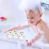 Baby Bath Toys,Cute Unicorn Bath Toys for Toddlers 1-3,Squirt Bathtub Toys for Boys Girls,Rubber Floating Shower Toys Gifts 4pcs Set