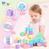 KAEILORU 45pcs Magnetic Blocks Building Cubes for Toddlers - Pastel Colors Magnetic Cubes Toys Classroom Must Have STEM Magnet Building Blocks Toy Christmas Birthday Gifts for Girls Boys Ages 1-3 3-5