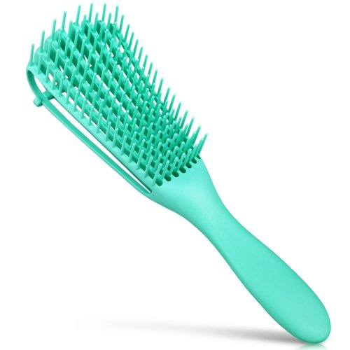 Topisces Detangling Brush for Natural Black, Curly Hair, Kinky Wavy/Curly/Coily/Wet/Dry/Oil Hair, 3a to 4c Texture, Green