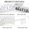 Casoty 60th Birthday Sash and Tiara for Women, 60th Birthday Decorations Women, Silver 60th Crown and "60 & Fabulous" Sash Set, 60 Birthday Sash, 60th Birthday Gifts for Women