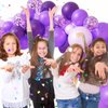 Purple and Confetti Balloons 66 Pcs 12inches Lavender Lilac Latex Balloons and 2 Roll of Purple Ribbon for Birthday Wedding Children's Parties Decorations