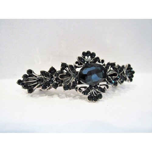 Generic Small blue crystal hair barrette clip bridal clip bridal barrette gothic hair