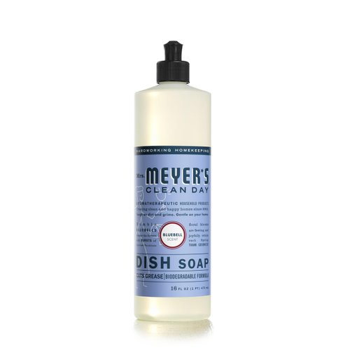 Mrs. Meyer's Clean Day Liquid Dish Soap, Bluebell Scent, 16 Fl Oz bottle (Pack of 1)