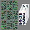 Glow in The Dark Monster Truck Temporary Tattoos for Car enthusiasts 80Pcs (10 sheets) Luminous Monster Truck Tattoos for Birthday Party Supplies Party Favors Fake Tattoos Prize Gifts