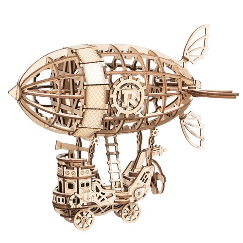 Rolife 3D Wooden Assembly Puzzle Wood Craft Kit-DIY Model Toy-Home Decoration-Best Educational Christmas Birthday Day Gift for Boys Girls Friends Son Adult (Airship)