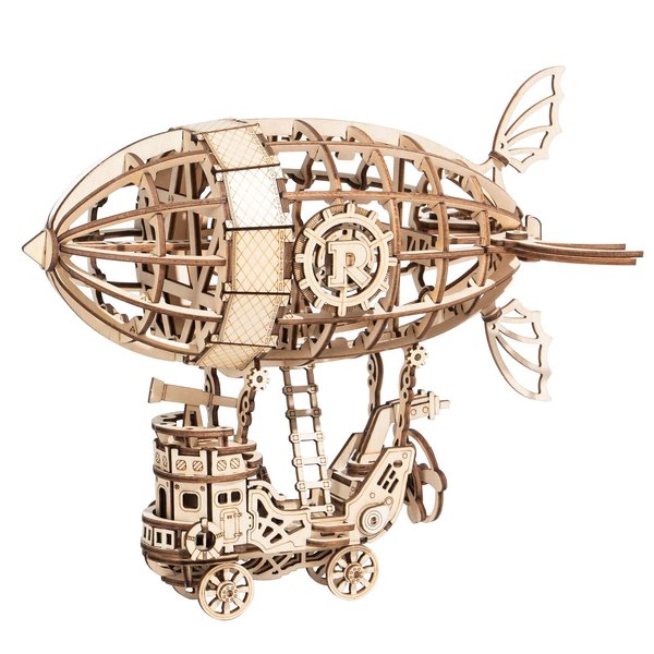 Rolife 3D Wooden Assembly Puzzle Wood Craft Kit-DIY Model Toy-Home Decoration-Best Educational Christmas Birthday Day Gift for Boys Girls Friends Son Adult (Airship)