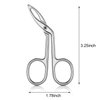 3 Packs Eyebrow Tweezers, Scissors Shaped Eyebrow Straight Tip Tweezers Clip, Flat Tip Tweezers Hair Plucker, Straight Tip Hairgripping Eyebrow (Silver Plated)