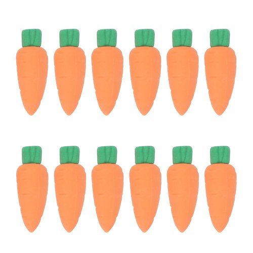 30 Pcs Cute Carrot Shaped Erasers, Realistic Vegetable Rubber Erasers for Kids, Fun Classroom and Party Favors