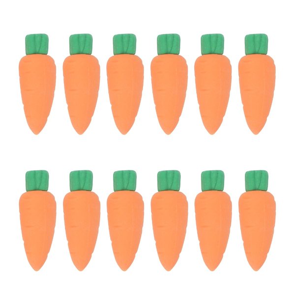 30 Pcs Cute Carrot Shaped Erasers, Realistic Vegetable Rubber Erasers for Kids, Fun Classroom and Party Favors