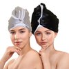 Bsofter Microfiber Hair Towel Wrap for Women - Anti Frizz Hair Drying Towel Wrap for Wet Hair,Satin Silk Hair Wrap for Sleeping Drying Hair Twist Head Towels for Wet Hair Long Hair