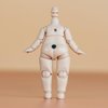 YMY Pear Shaped Doll Body 1/12 Scale Cute Fat Action Figure Suitable for YMY 1/12 1/8 BJD GSC Doll Head （Light Tan）
