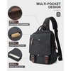 sling bag,canvas messenger bag for men,crossbody bag for women,Black